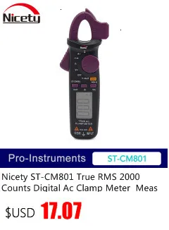 Хорошее ST-CM3008 истинное среднеквадратичное значение 2000 отсчетов цифровой AC токоизмерительный прибор сопротивление NCV мини-токоизмерительный прибор с подсветкой светодиодный светильник-вспышка OD