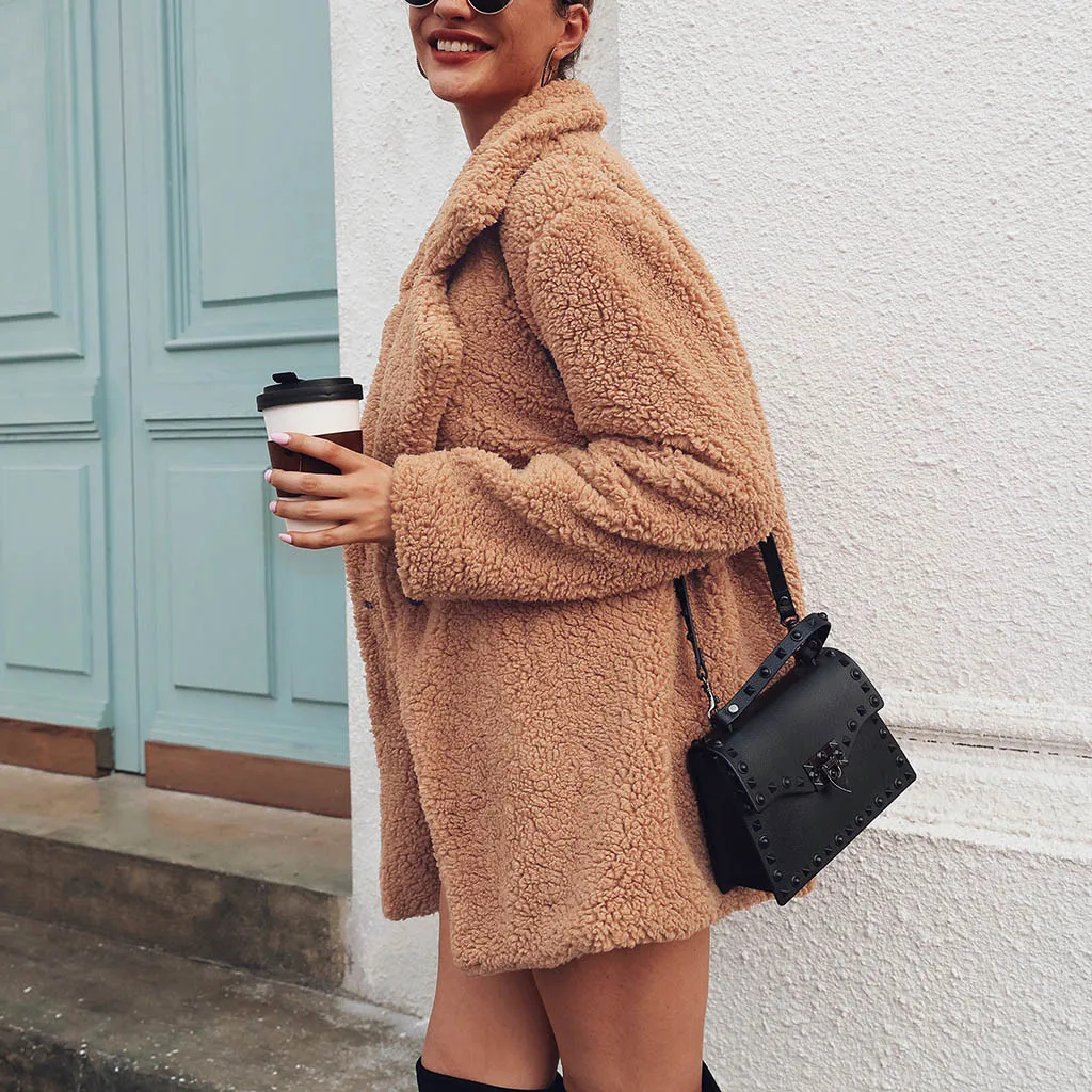 Женское пальто с искусственным мехом Повседневная теплая куртка Chaquetas Mujer зима