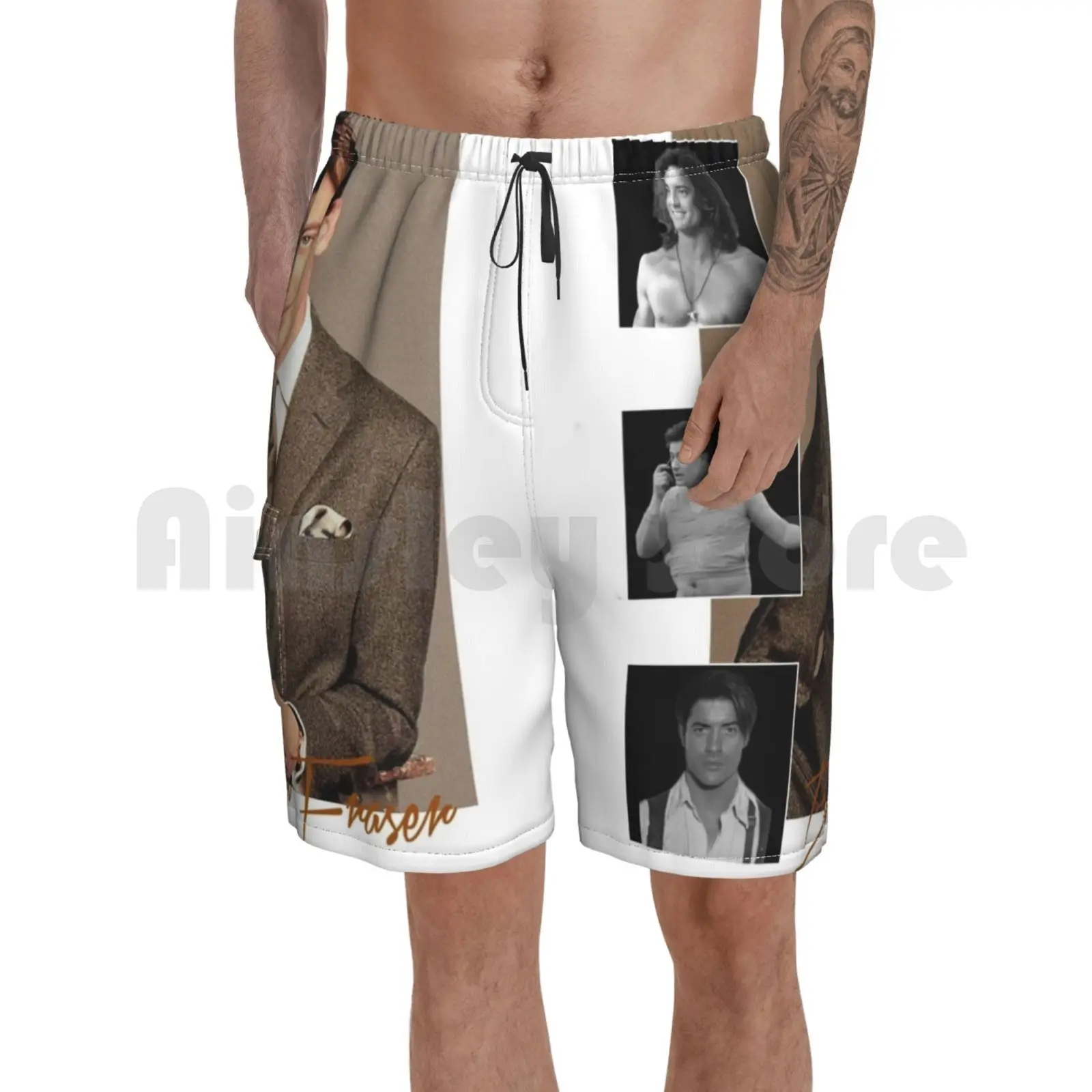 

Брендан Фрейзер: искателя приключений, Pioneer и Красавчик Пляжные шорты мужские пляжные шорты Плавание Мужские Шорты для купания Брендан Фрей...