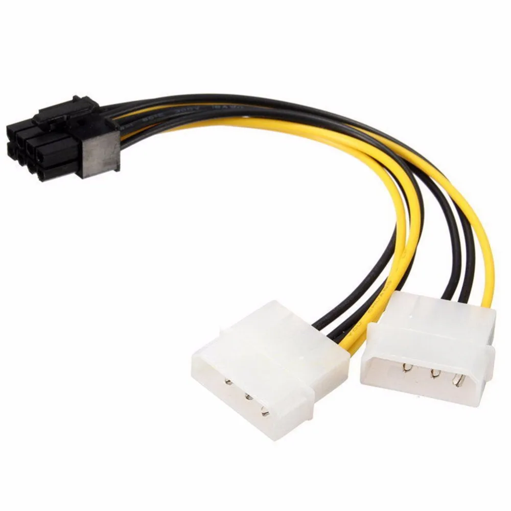 18 см 8Pin к двойной 4 Pin видеокарты шнур питания Y Форма 8 PCI Express Molex видеокарта кабель