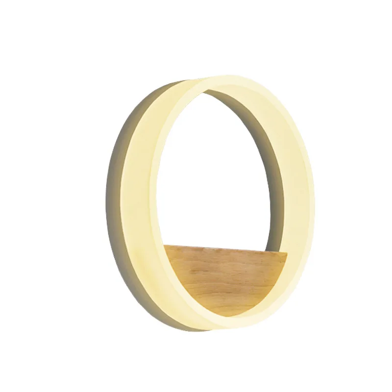 

Led Solid Wood Wall Lamp Bedroom Bedside Living Room TV Background Wall Decoration Corridor Lamps