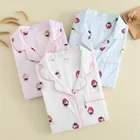 Пижама женская хлопковая, с длинным рукавом, в японском стиле, на весну и осень