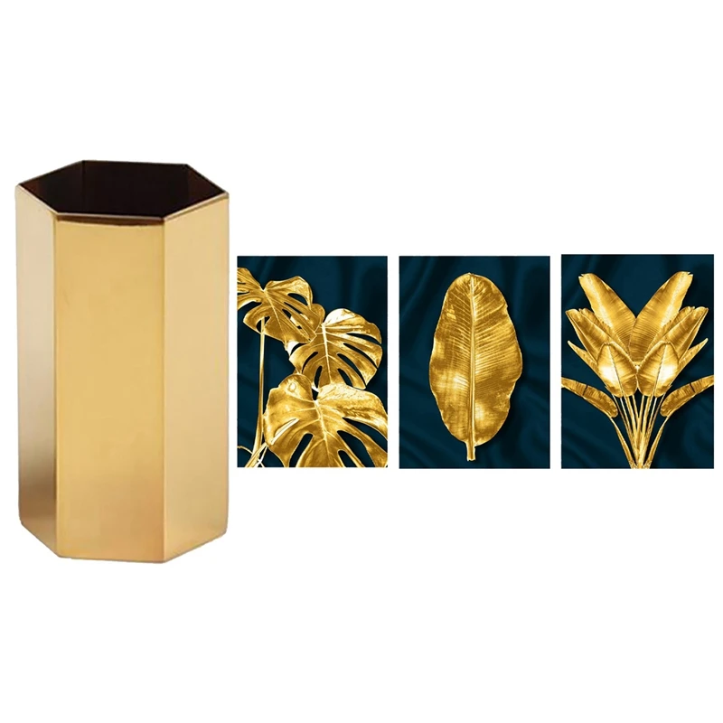 

1 шт., контейнер для хранения золотых цветов и 3 шт. декоративных сердечников