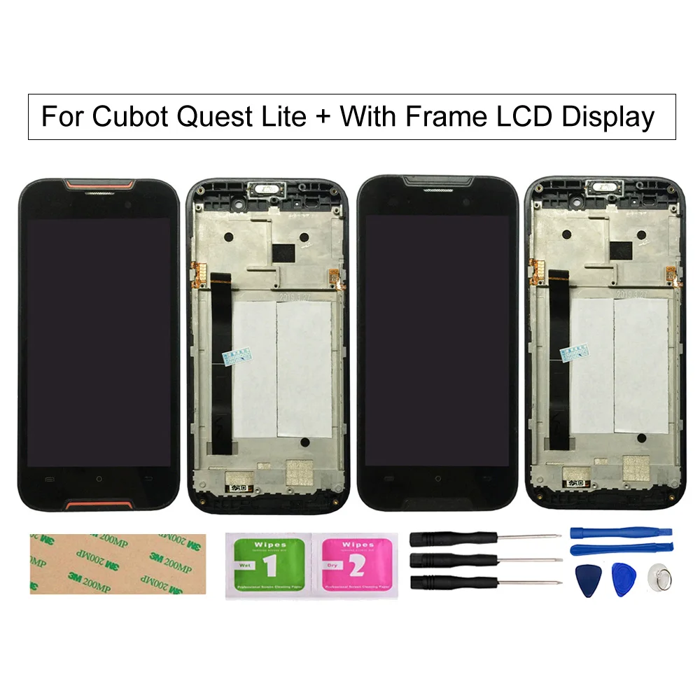 

Original Used With Frame LCD Screens For Cubot Quest Lite lcd Display Touch Screen Digitizer Assembly Glass Panel Sensor Phone