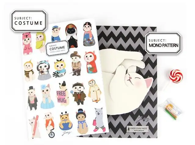 А5 милый мультяшный кот ноутбук 80р корейская мода подкладка Бумажная книга |