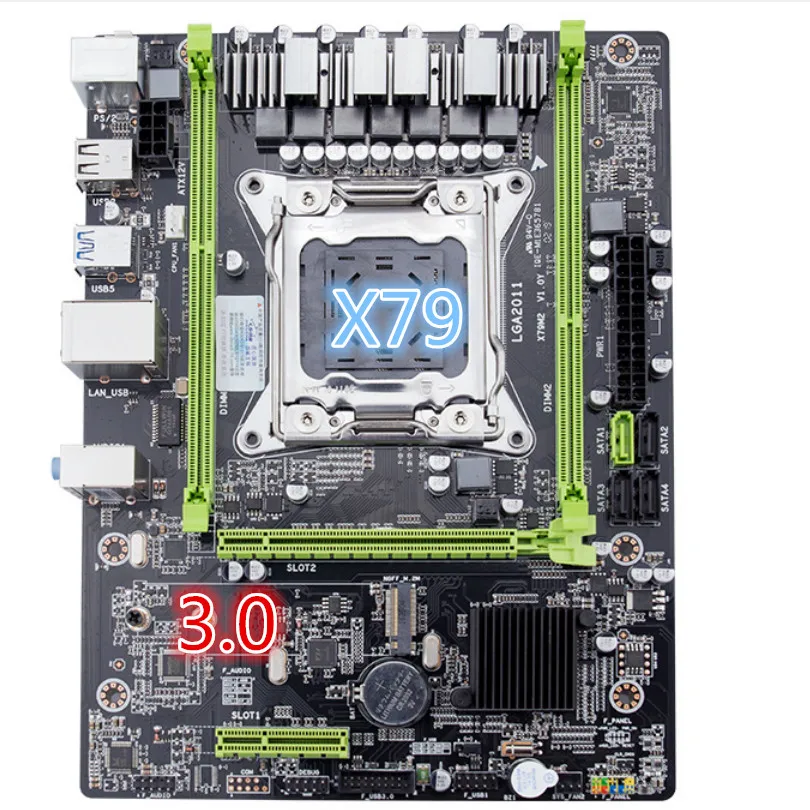 Материнская плата X79 M3 LGA2011 ATX USB3.0 SATA3 PCI E NVME M.2 SSD с поддержкой памяти REG ECC и