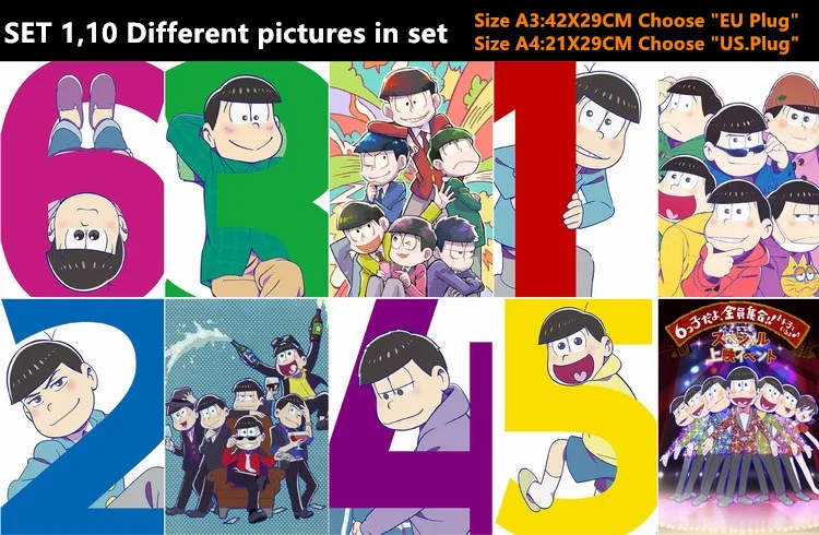 Постер с изображением аниме Osomatsu-san 10 шт./лот | Игрушки и хобби