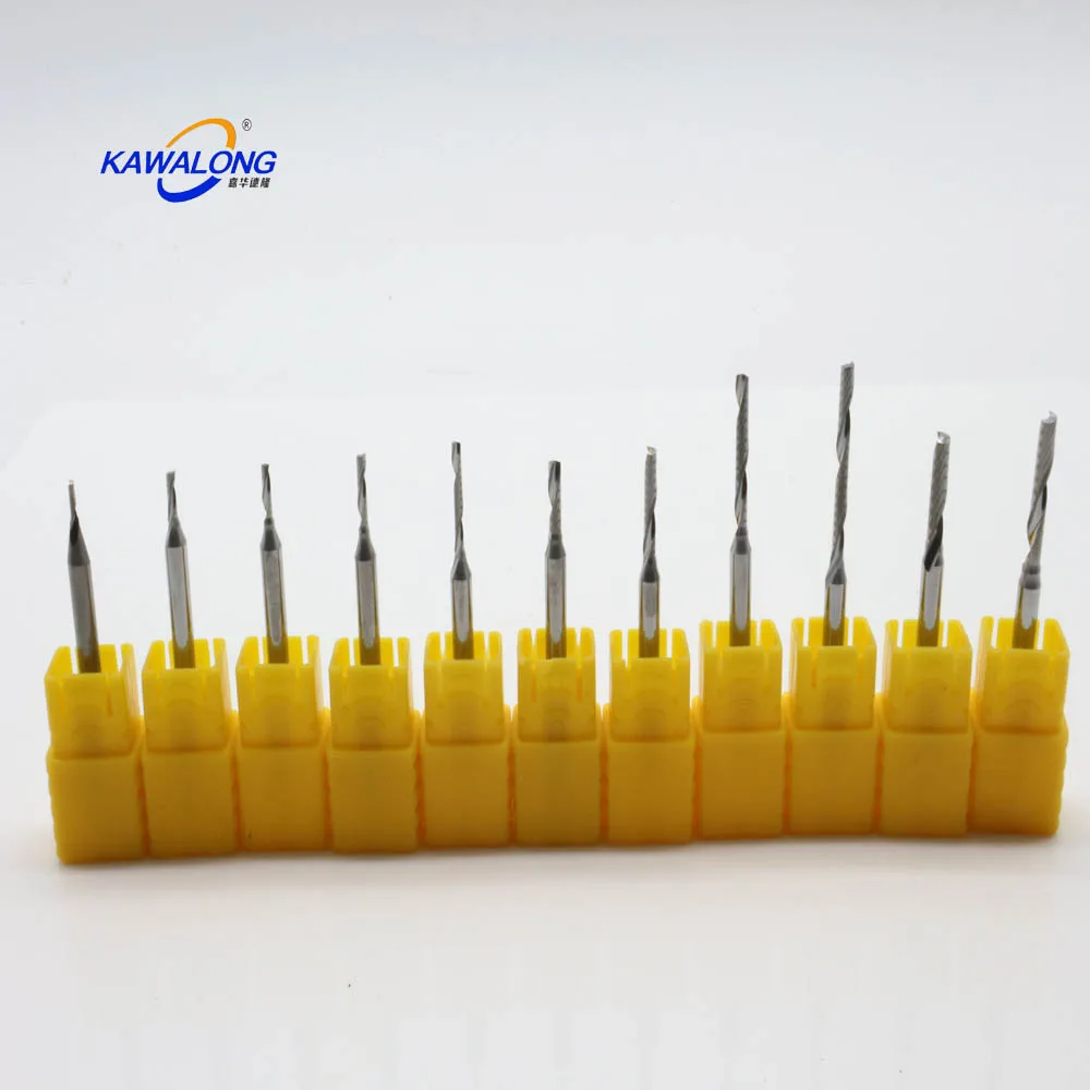 ЧПУ твердый фрезерный Резак деревообработка 3 175 мм 6 хвостовик фрезы для резьбы