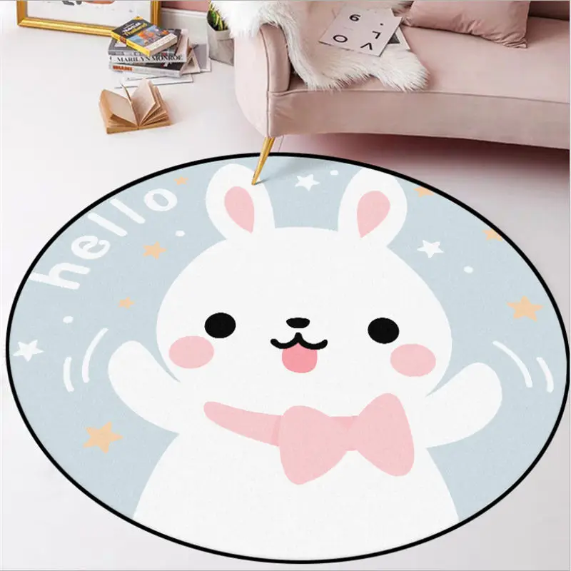 Милые Мультяшные коврики с изображением белого кролика воздушный поцелуй для