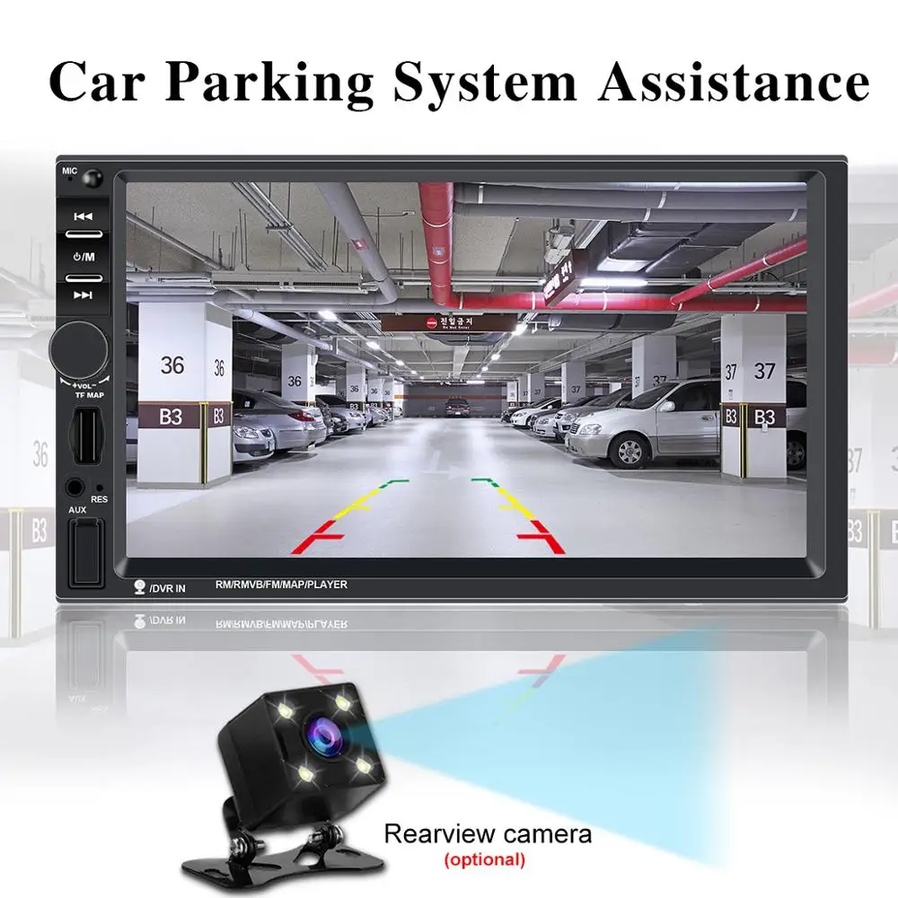 General 2 DIN Авторадио Bluetooth Автомагнитола стерео MP5 плеер Авто Multimidia gps навигация USB SD