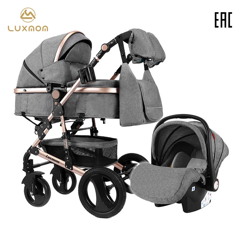 LUXMOM 3 в 1 детская коляска с детским автокреслом Максимальная вместимость 30 кг