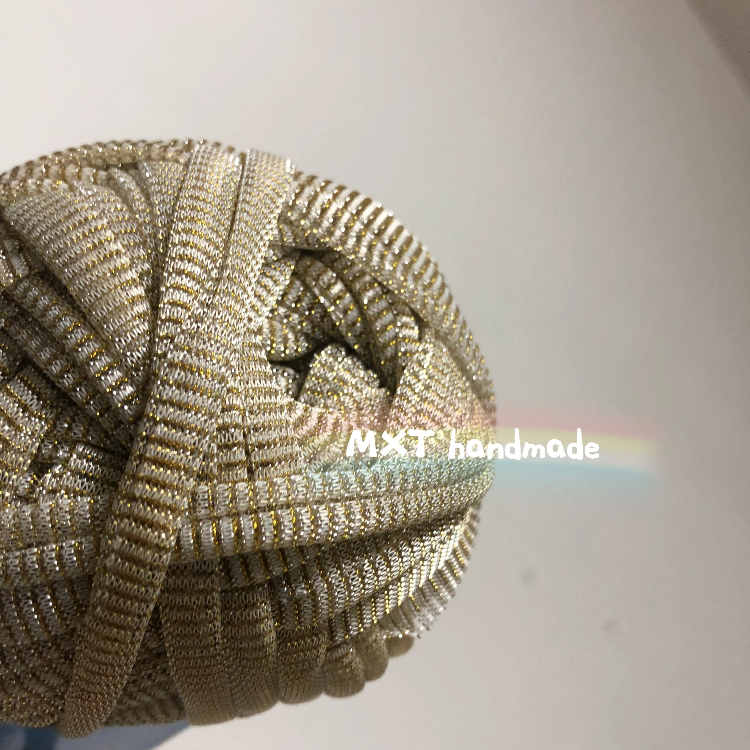 Металлическая футболка полые сетчатые блестящие пряжи для рукоделия вязание