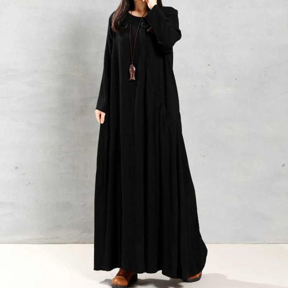 Женское свободное платье большого размера плюс 2XL в этническом стиле с длинным