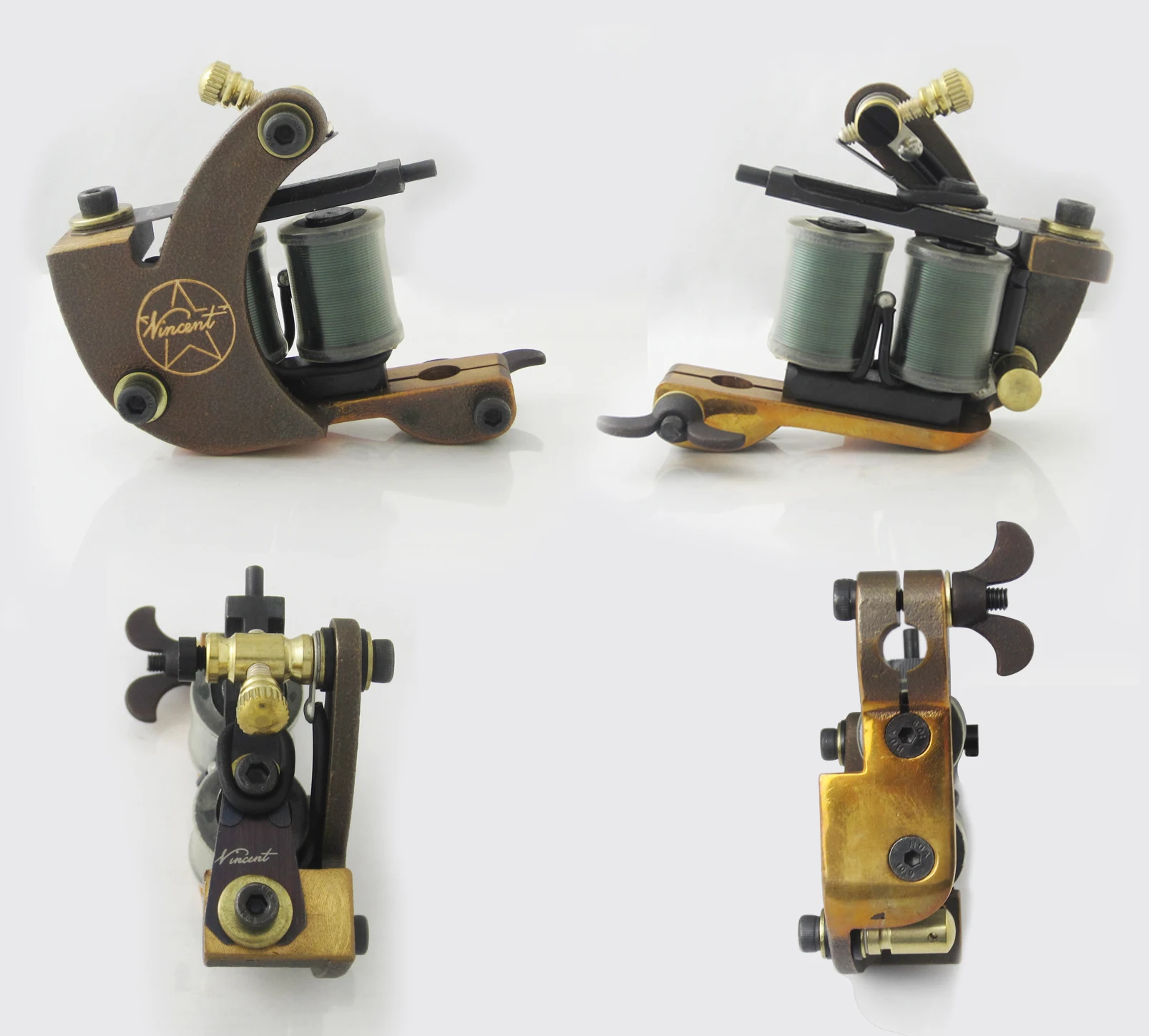 Оригинальная латунная тату машинка с катушкой в Винсенте (стиль B)|Тату-машинки| |