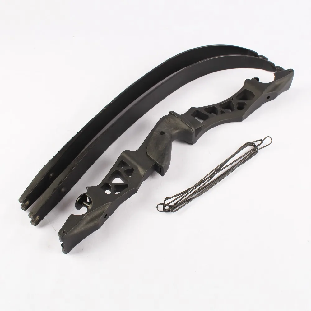 

Length 64 inches F166 Recurve Bow 30-55 lbs in Camo/Black with riser limbs string Fit Outdoor Archery Hunting Shooting Activity