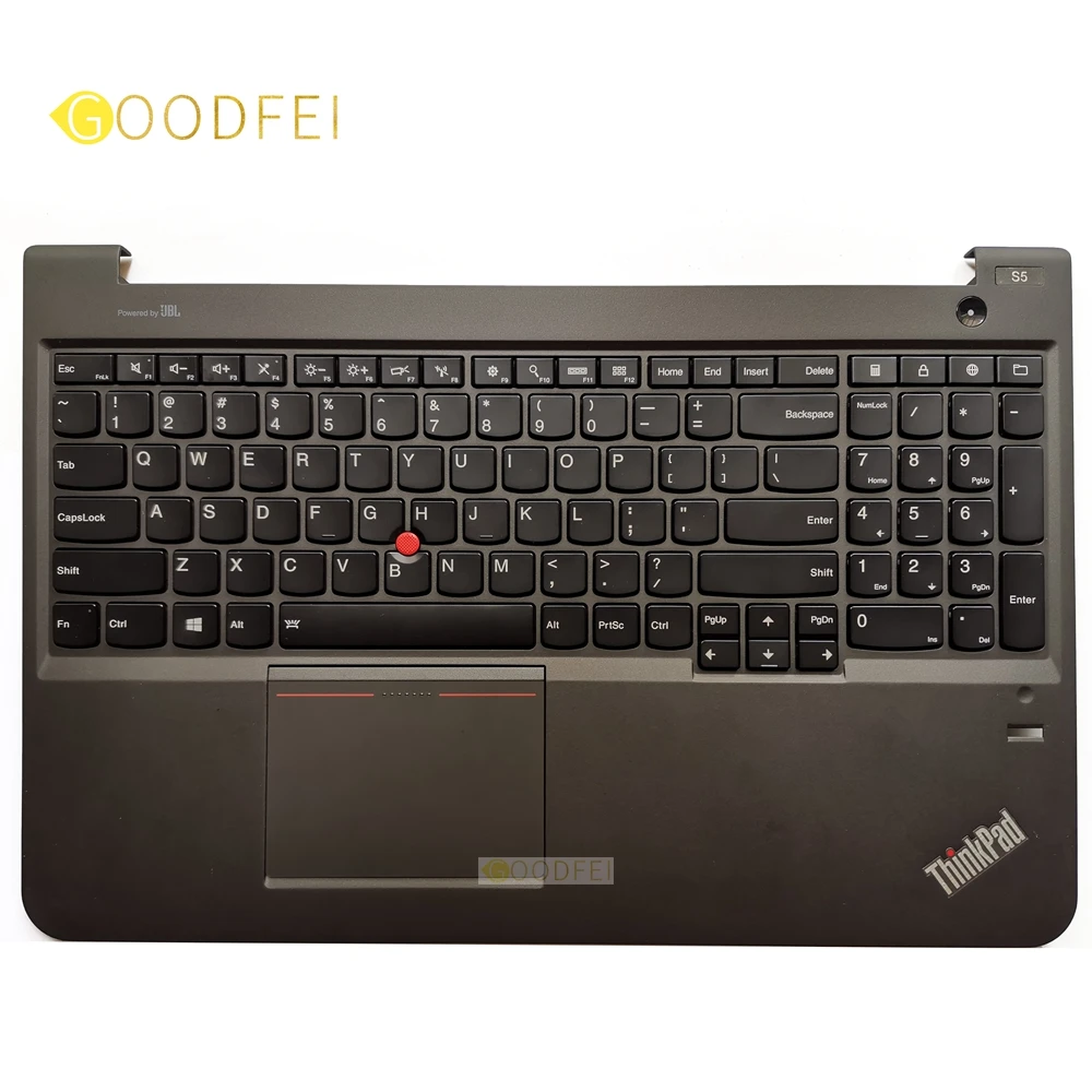 

Подставка для ноутбука Lenovo ThinkPad S5 S531 S540, Упор для рук, верхний корпус C, с подсветкой, английская клавиатура, черный, без FPR