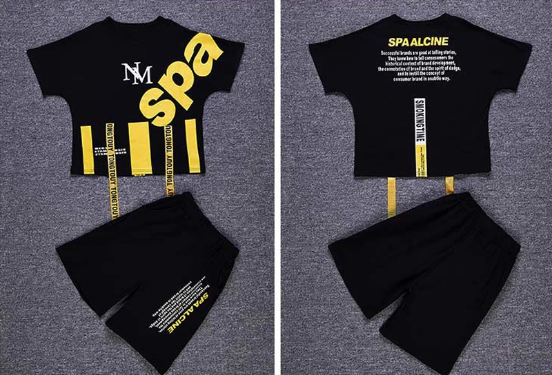 boy clothes set 10 years Casual short sleeve tshirts harem pants Summer Kids vetement femme 2019 Clothing for boys |