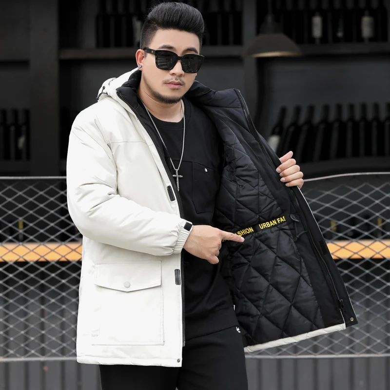 Большие размеры новая мужская зимняя куртка пальто модная качественная