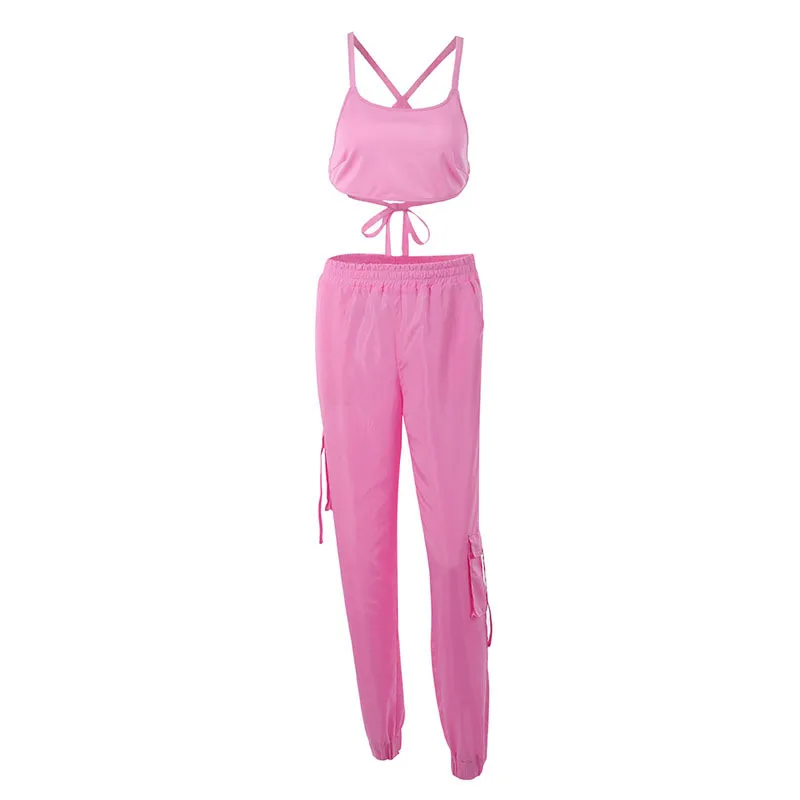 

Slim-Fit Yoga Sports Bandage Vest Casual Trousers Set Two-Piece Set