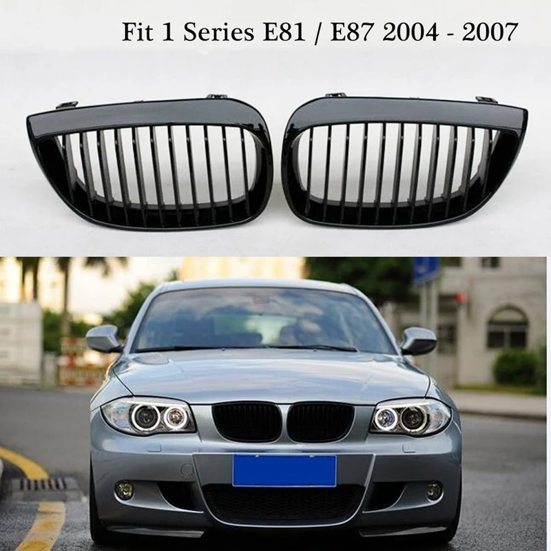 E81 Grille Front Replacement Kidney Grill for BMW E87 1 Series 2003-2007(Gloss Black) 51137077129 51137077130 | Автомобили и