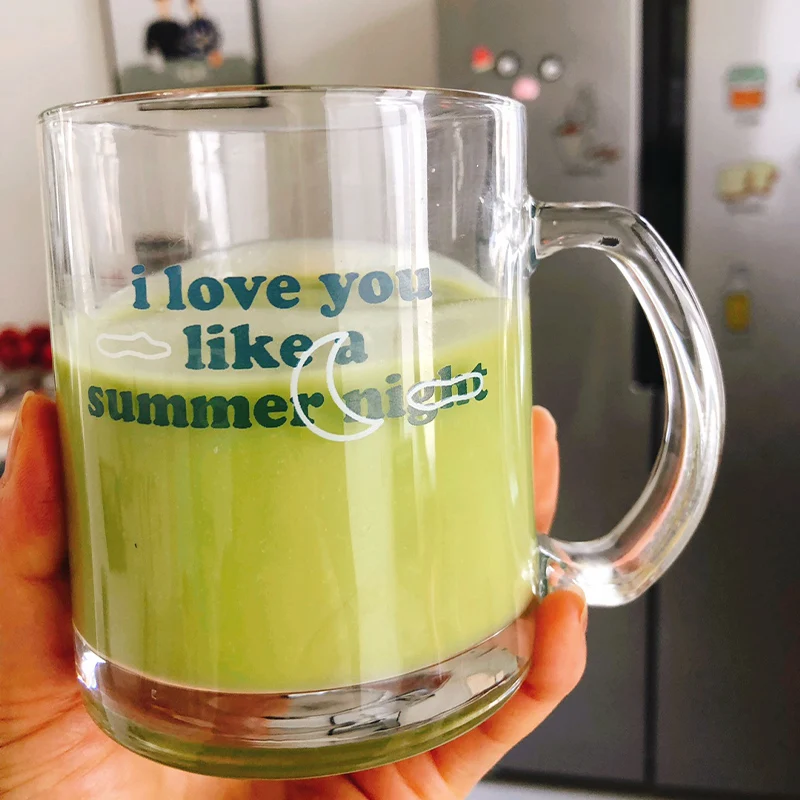 Новинка 2021 летняя Ночная кружка для завтрака с надписью I love you like a Summer Night кофе