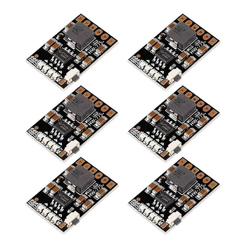 

MOOL 6 Pcs 2A 5V Charge Discharge Integrated Module 3.7V 4.2V Lithium Battery Boost Mobile Power Protection DIY