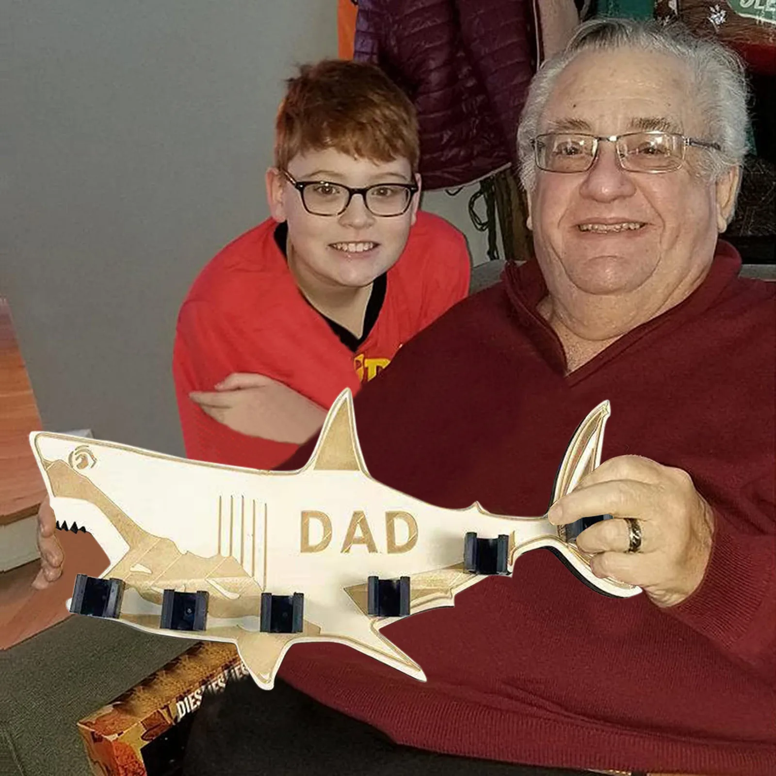 Подвесной Держатель для удочки деревянная стойка фигурки настенное крепление