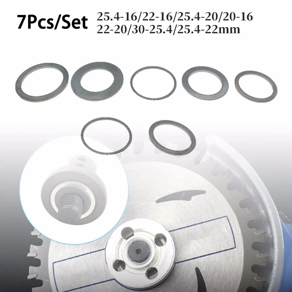 

7Pcs/set Circular Saw Ring For Circular Saw Blade Reduction Ring Conversion Ring Inner Hole Adapter Rings Cutting Washer