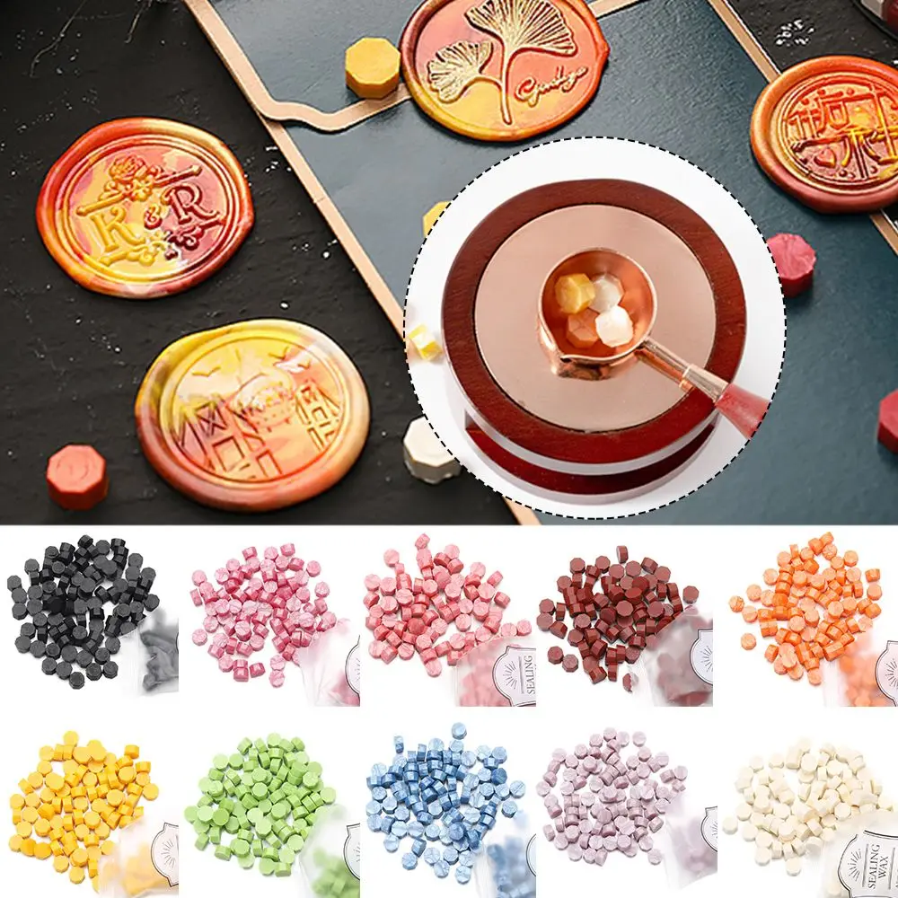 

100Pcs/Bag New Retro Card Making Tools Wedding Octagon Sealing Stamp Beaded Wax For Envelope Wax Beads