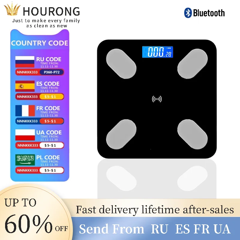 

Весы для ванной, прибор для измерения массы тела, анализатор состава тела, ЖК-дисплей, подключение Bluetooth