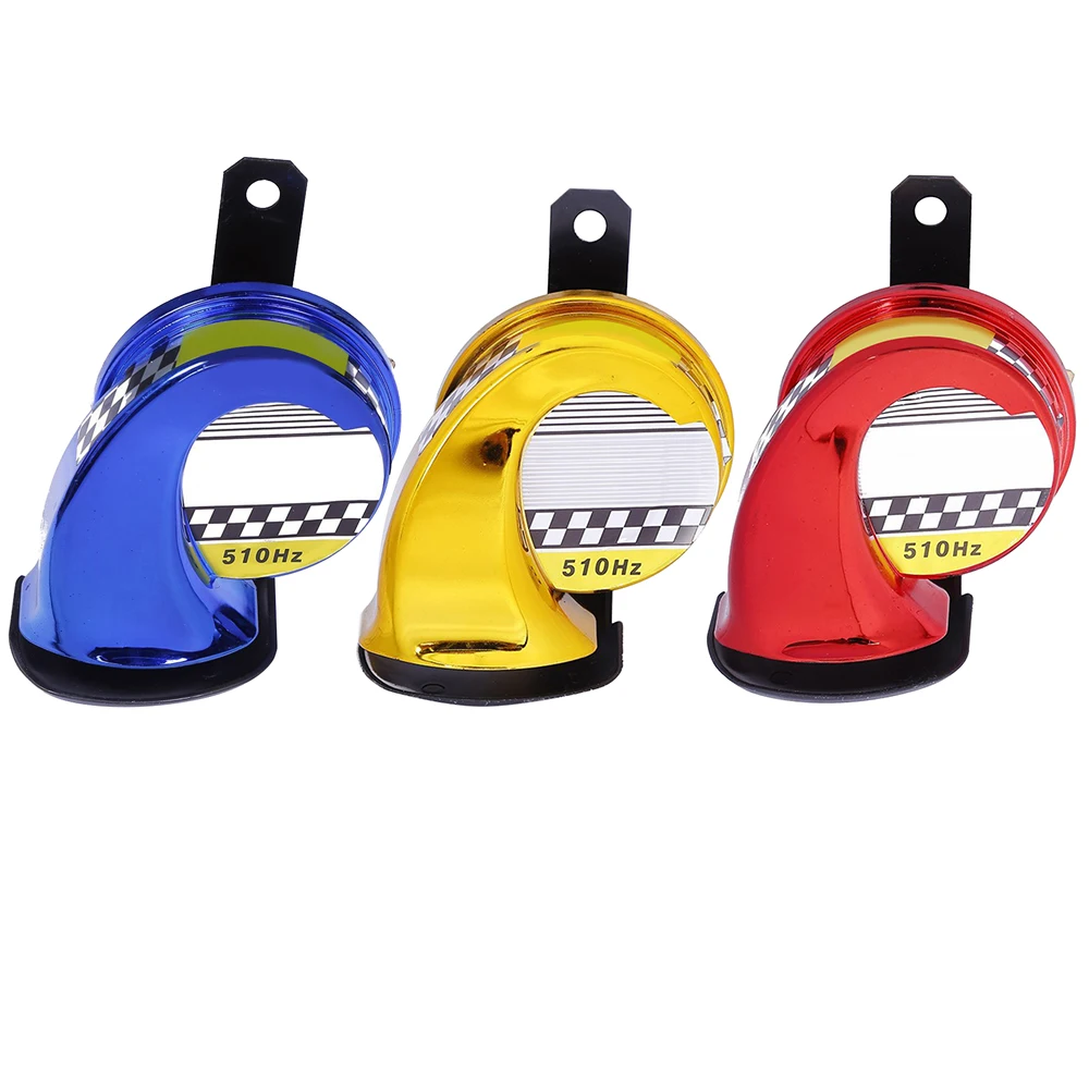 Universal 12v Dc Waterproof Snail Air Motorcycle Horn Siren Loud 110db For Truck Motorbike Red Yellow Blue 2019 Se25 | Автомобили и