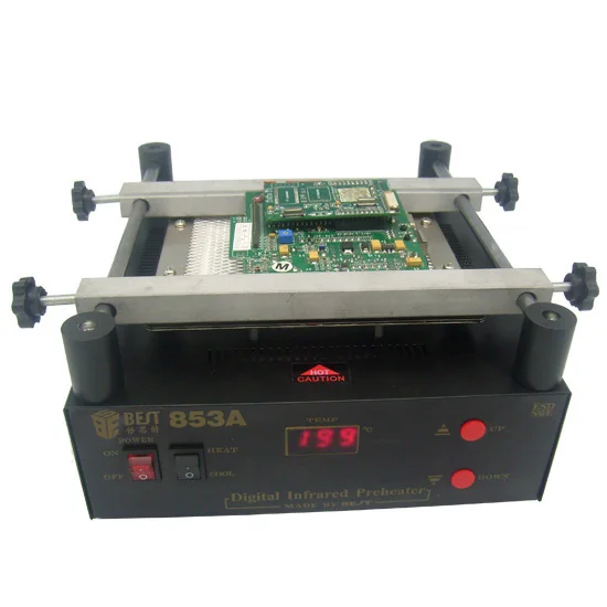 220/110V SMD Rework Staiton 60W BGA Reballing Station Infrared Preheating Plate IR Preheater BEST-853A | Инструменты