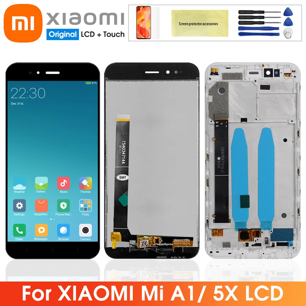 

5,5 ''Оригинальный ЖК-дисплей для Xiaomi Mi A1 Mia1 ЖК-дисплей сенсорный экран дигитайзер Замена для Xiaomi Mi 5X Mi5X ЖК-экран