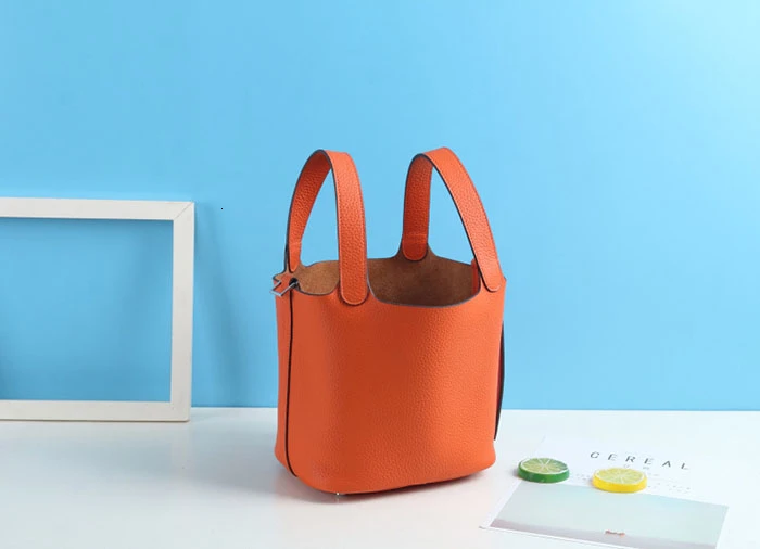 Unua amo Brand Women Handbags Fashion High Capacity Basket Bag Ladies Luxury Genuine Leather Bucket Totes Hand Bags