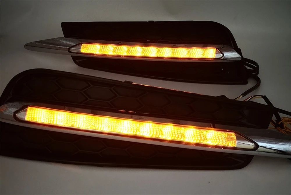 Автомобильный мигающий 2 шт. для chevrolet cruze 2009 2010 2011 2012 2013 светодиодный DRL для вождения, дневной ходовой светильник с сигналом поворота
