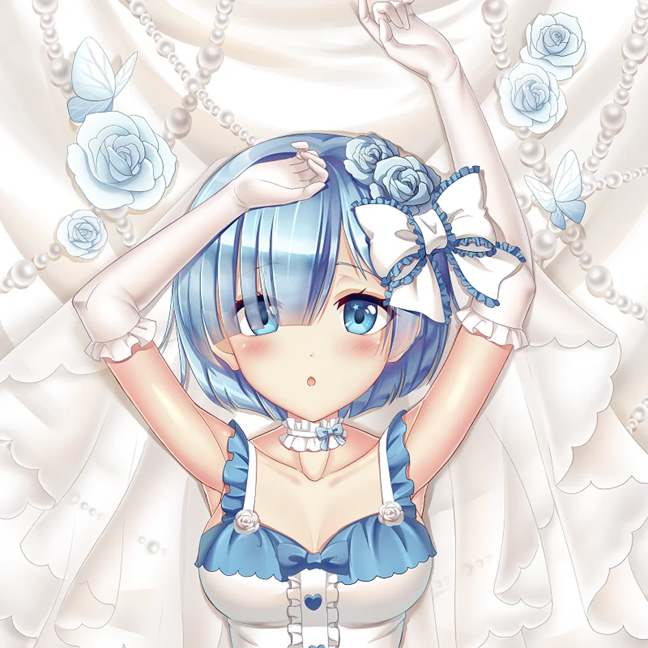 Rem Re:Zero Start Life In other World Dakimakura обнимающая подушка для тела Чехол персиковая кожа Otaku
