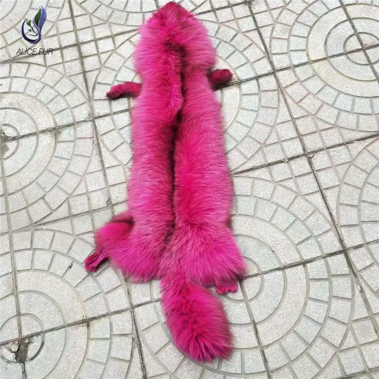 Высокое качество дешевые краситель лиса меховые шкурки/натуральным лисьим мехом