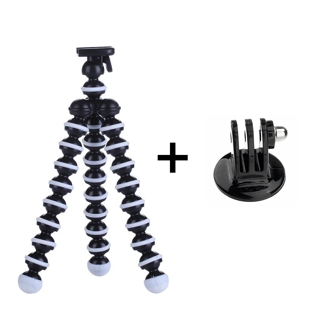 GAQOU Мини Гибкий Мобильный телефон штатив Gorillapod для iphone GoPro монопод для цифрового однообъективного зеркального фотоаппарата Statief смартфон Стенд аксессуары - Цвет: Tripod with adapter
