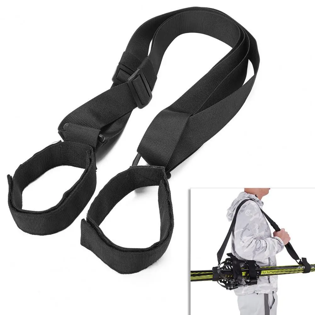 

Skiing Bags Adjustable Skiing Pole Shoulder Hand Carrier Lash Handle Straps Porter Hook Loop Protecting For Ski Snowboard