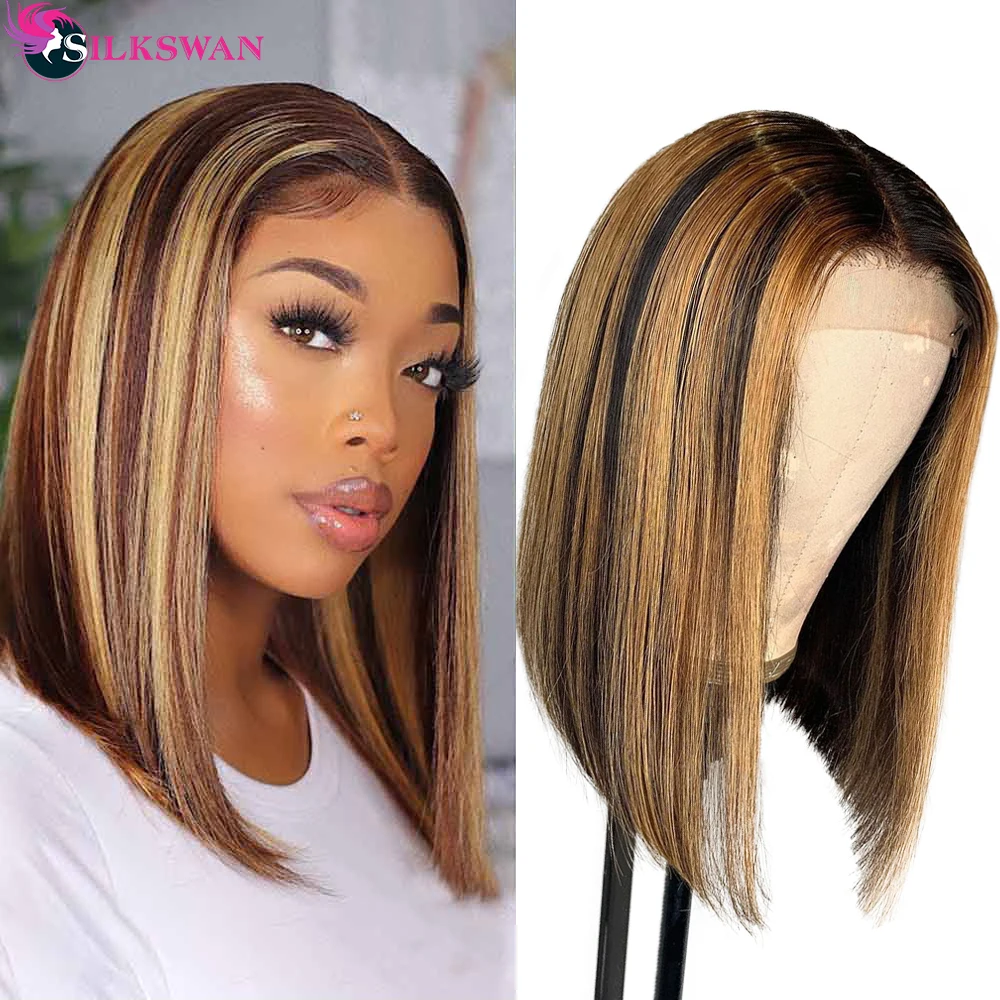 

Highlight Bob Wig Human Hair Lace Front Human Hair Wigs 13x4 Straight Bob Wig Colored Short Bob Human Hair Wigs