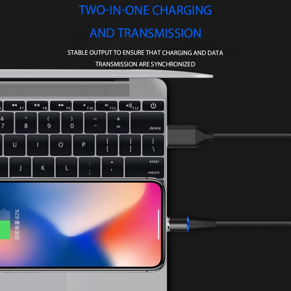 Магнитный USB-кабель 3 А Type-C Micro USB для быстрой зарядки apple huawei honor xiaomi redmi
