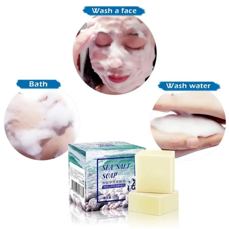 Натуральное Козье Молоко Мыло с морской солью удаление клещей в дополнение к