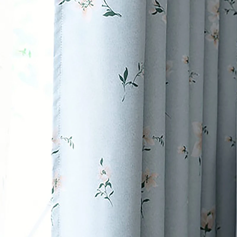 

Nordic Style Flower Printed Window Curtain Floral Blackout Window Curtains for Living Room Drapes Gardinen Rideaux Cortinas