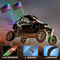 for can am atv utv rzr polaris dune offroad truck spiral rgb led whip light with spring base apprf remote control lighted whips
