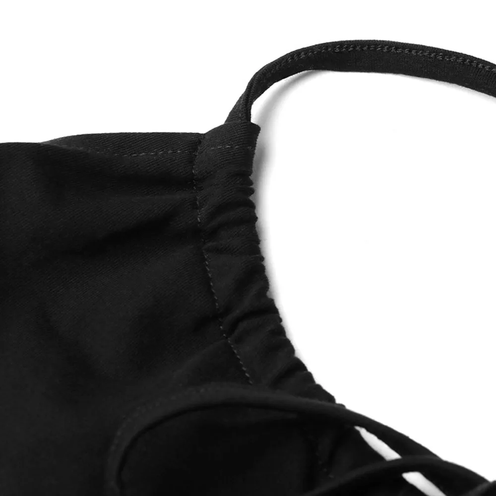 

High Street Sexy 2021 Summer Women's Tank Top Fashion Casual Designer Hipster Simple Bandage Solid Color Hanging Neck