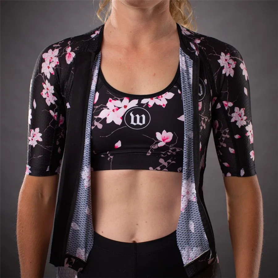 Wattieink высокое качество Велоспорт Джерси облегающий костюм для женщин Триатлон Mtb