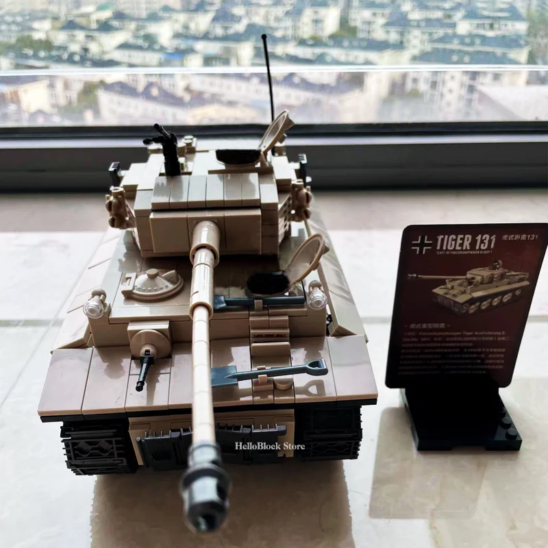 Конструктор Тигр Военная серия Вторая мировая война тяжелый танк город немецкий