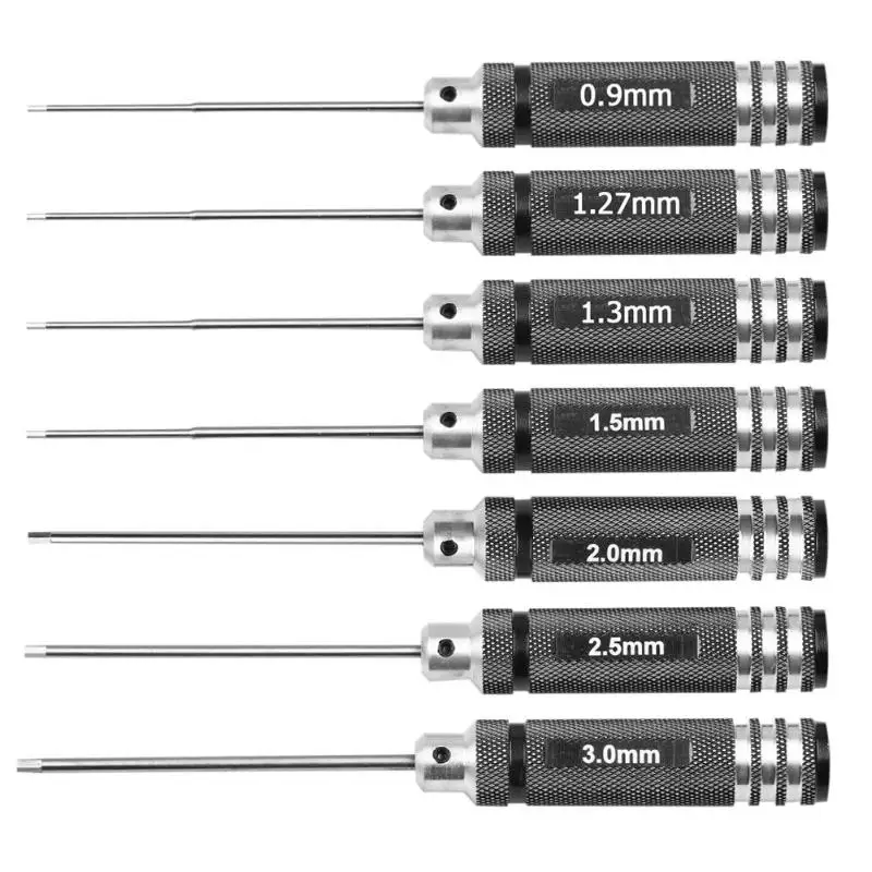 

0.9/1.27/ 1.3/ 1.5/ 2.0/ 2.5/ 3.0mm White Steel Hex Screwdriver Tool Kit for RC Helicopter Airplane Car Drone Aircraft Model Rep
