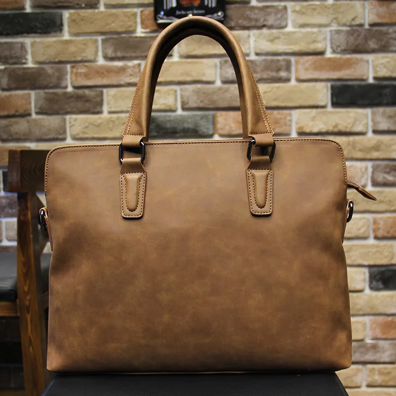 

Портфель TopFight из искусственной кожи для мужчин и женщин, повседневная сумка для ноутбука 14 дюймов, сумка-мессенджер, цвет коричневый