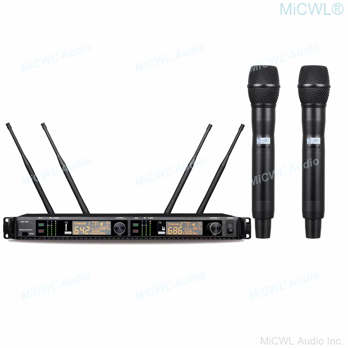 Оригинальный беспроводной DJ-микрофон AD4D UHF 400 каналов для караоке цифровая